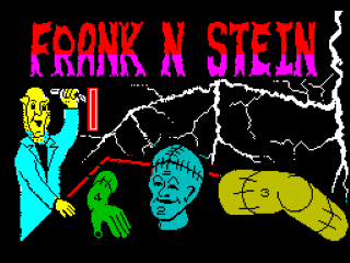 Frank N Stein title screen for ZX Spectrum